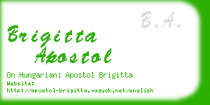 brigitta apostol business card